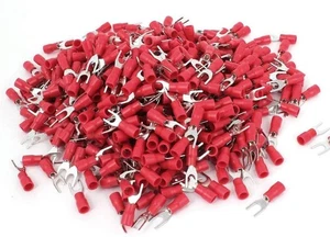 MR DJ DSR8-200 200 Stück 18-22 AWG rot isoliert Gabel Spaten Draht Stecker Elektrica - Bild 1 von 7