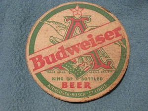 Sottobicchiere birra vintage-Budweiser birra-Anheuser Busch-St Louis-Missouri-Mo - Foto 1 di 2