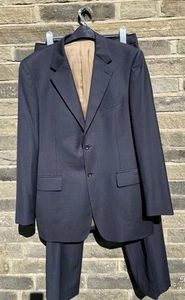 Racing Green® Men's Two-Piece Suit Navy Blue Waist 34R Chest 40: 100% Wool GREAT - Picture 1 of 12