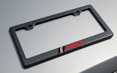 IMSA Carbon Fiber License Plate Frame Lexus Racing BMW Acura Audi AMG Porsche - Image 1 of 3