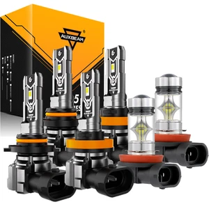 AUXBEAM For Jeep Grand Cherokee 2014-2017 LED Headlight Fog Light Bulbs 6500K - Picture 1 of 17