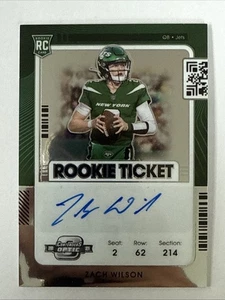 ZACH WILSON 2021 PANINI CONTENDERS #102 ROOKIE TICKET AUTO RC JETS - Picture 1 of 5