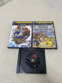 Nintendo Gamecube Lot Super Smash Bros, Zelda, Sonic Adventure 2, Untested As Is