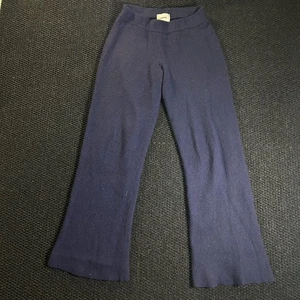 Pantalones Nanushka Acanalados Tejidos Acampanados Pierna Ancha Azul Marino Talla M - Imagen 1 de 8