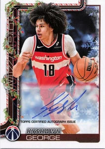 Autógrafo firmado por Kyshawn George (#H-77) 2025-2026 Topps vacaciones de baloncesto - Imagen 1 de 2