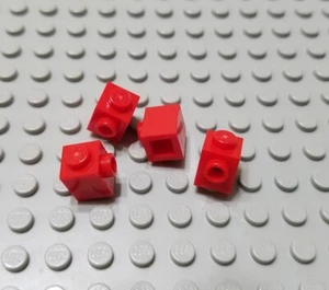 New LEGO Lot of 4 Red 1x1 Classic Creator Modular Top and Side Stud Bricks - Picture 1 of 1