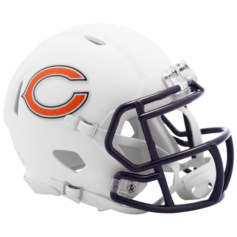 Chicago Bears Full Size White Matte Speed Replica Helmet New In Box 25748 Cover