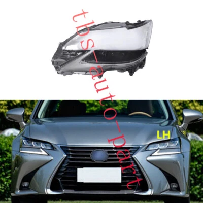 Cubierta de lente de faro izquierdo + pegamento para Lexus GS200t GS300 GS350 GS450H 2016-20 Foto 1 de 4