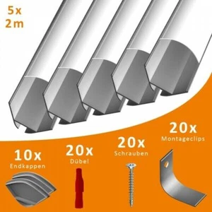 LED Aluprofil NITO (NI-522) 5 x 2 Meter eloxiert Inneneck-Profil + 5 x 2 Meter A - Bild 1 von 6