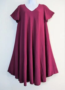 Lagenlook Damen 95% Viskose Kurzärmelig Bias Schnitt Sommerkleid Onesize :p - Bild 1 von 56