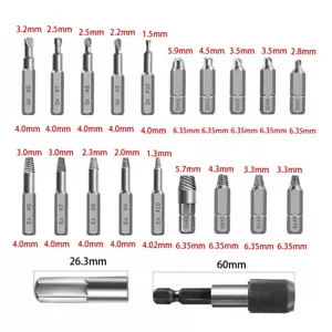 22 piezas extractor destornilladores herramienta removedora desmontaje tornillo perno demolición - Imagen 1 de 14