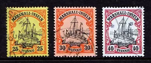 ISLAS MARSHALL — SCOTT 17, 18, 19 — YATE IMPERIAL 1901 — USADO — SCV $48 - Imagen 1 de 2