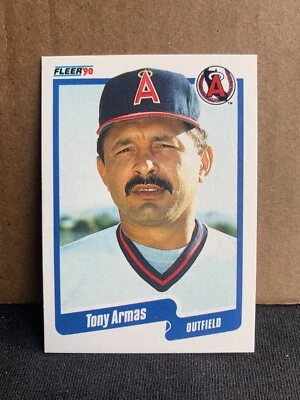 1990 Fleer Baseball Card California Angels Tony Armas - Image 1 of 2