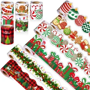 6 Rolls Christmas Classroom Border Decoration for Bulletin Board Office Party - Picture 1 of 7