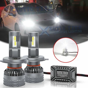 2X H4 9003 LED Headlight Bulbs Conversion Kit High Low Beam 130W 6500K White - Picture 1 of 12