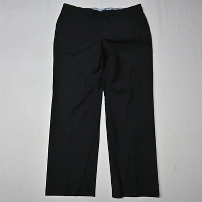 Pantalones de vestir Jack Victor Riviera 36x32 negros de lana elástica para hombre Foto 1 de 4