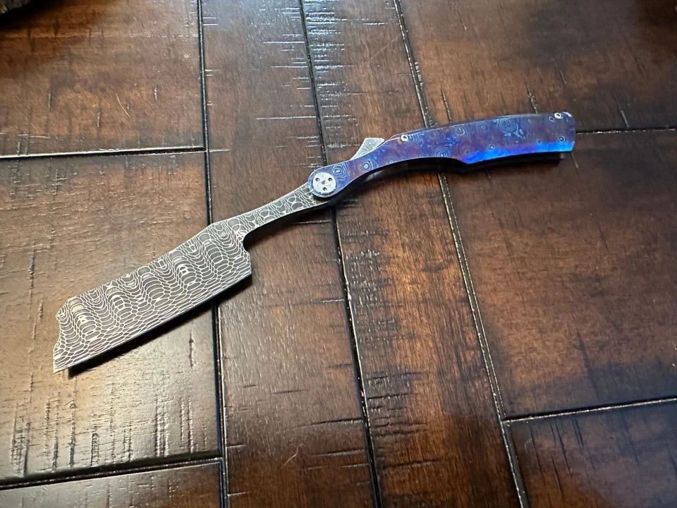  Sergio Consoli - Spirograph Inox Damascus Straight Razor - Image 1 of 4