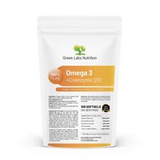 Omega-3 1000mg + coenzyme Q10 100mg Softgels Antioxidant Immune Support