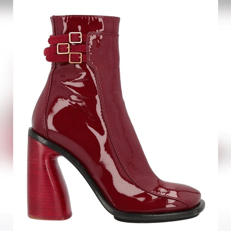 Rochas лодыжки кожи бордовый ботинок ботинки обувь размер 39 новый - Изображение 1 из 4