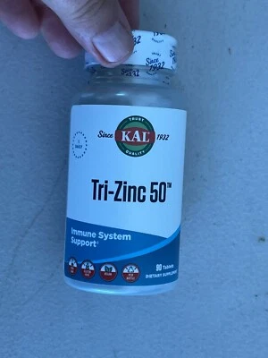 KAL Tri-Zinc 50 mg Sistema Inmune Función 90 Comprimidos Suplementos Dietéticos 10/2026 Foto 1 de 4