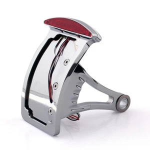 Supporto Assale Laterale Cromato Billetta Targa Staffa Fanale Posteriore Led Fit Hy T9 - Foto 1 di 13