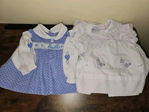 Vestidos vintage de encaje floral bordados para bebés niñas Cradle Togs 12 meses - Imagen 1 de 12