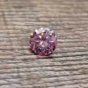 Certified 2 CT Natural Baby Pink Diamond, VVS1 D Grade, 8.50mm Round Cut - Picture 1 of 5