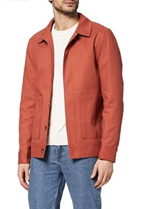 Men's large Jacket Brick Red Cotton/canvas Summer Jacket Breathable -Find. New - Picture 1 of 6