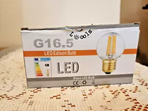 NEW Clear LED Edison Bulbs 6 Dimmable 6W, 6 Count 2700k - Picture 1 of 5
