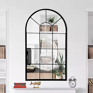 Wall Mirror Window Decorative Mirrors Arched Farmhouse for Living Room Bedroom E - Picture 1 of 9