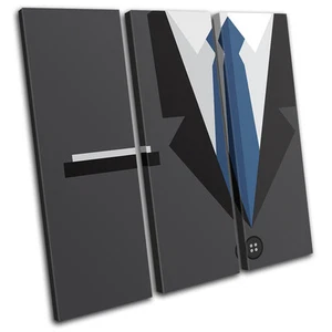 Suit Office Modern Simple Abstract TREBLE CANVAS WALL ART Picture Print VA - Picture 1 of 1