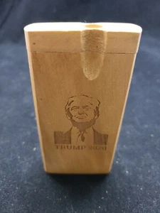 ONE HITTER TRUMP 2020 FLOWER DUGOUT BOX DISCRETE USA STASH TOBACCO SMOKING OG - Picture 1 of 12