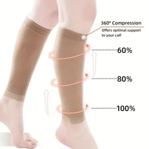 Compression Socks Calf Sleeve 23-32 mmHg Stockings Medical Sports Edema Varicose - Picture 1 of 24