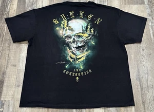 Camiseta Sullen Art Mish Calavera Mariposas Estándar Para Hombre 2XL Negra Tatuaje ¡Bonita! - Imagen 1 de 5