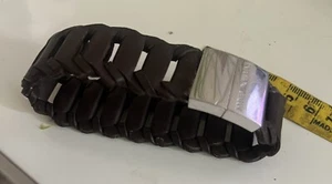 armani Armband Silber 925 Leder - Bild 1 von 11