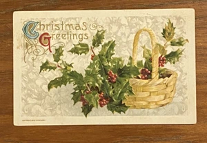 Vintage Embossed Postcard! A Christmas Greetings!! a01857 - Picture 1 of 2