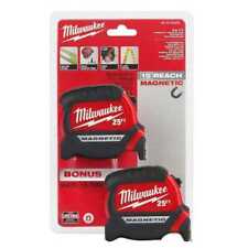 Milwaukee 48-22-0325G Compact Wide Blade Magnetic Tape Measures (2-pk)