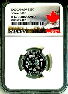 2000 S25c Millennium Silver Quarter Series Community NGC PF69 Ultra Cameo - Picture 1 of 4