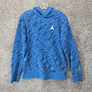 Air Jordan Youth Hoodie Sweater Pockets Blue X-Large 16 13-15Yrs - Picture 1 of 11