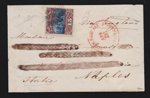 US 119 15c Landing of Columbus on Cover from NY to Naples Italy F-VF SCV $825 - Picture 1 of 2
