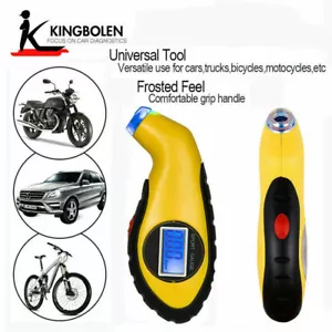 LCD Digital Tire Tyre Air Pressure Gauge Tester Tool For Auto Car Motorcycle UK - Picture 1 of 6