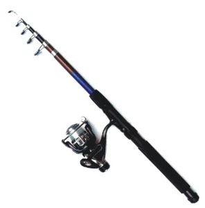 Teleskop Angelset 270cm Stationärrolle mit Schnur Wg. bis 60 g Angelausrüstung - Bild 1 von 1