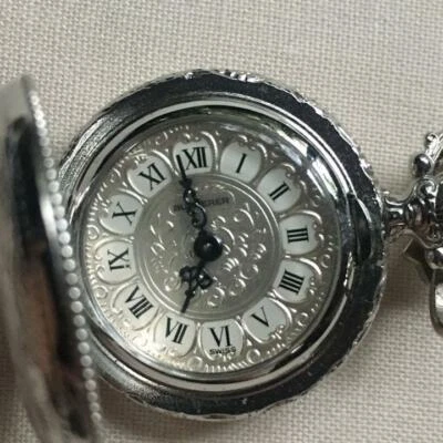 BUCHERER Pocket Watch Full-Hunter Hand-Winding Vintage Antique Mini with-Chain - Image 1 of 4