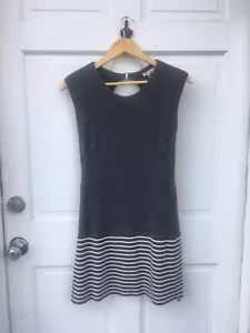 YOANA BARASCHI Sweater Dress Women’s Small Quilted Gray Shift Warm Stretch - Picture 1 of 13