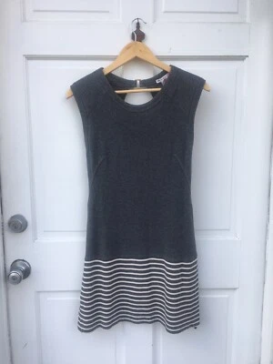 YOANA BARASCHI Sweater Dress Women’s Small Quilted Gray Shift Warm Stretch - Image 1 of 4