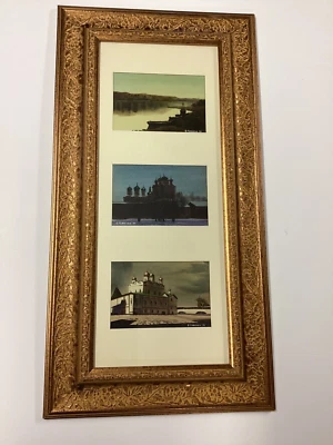 3 pequeñas acuarelas rusas firmadas bien enmarcadas Foto 1 de 4