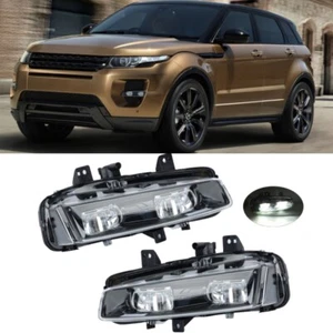 LED Front Fog Light Lamps Black For Range Rover Evoque L538 2011-2015 Left+Right - Picture 1 of 13
