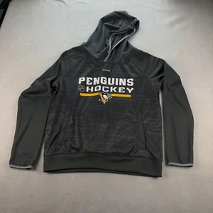 Pittsburgh Penguins Hoodie Youth Boys Large 14-16 Reebok Center Ice Sweatshirt - Picture 1 of 9