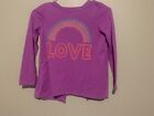 Epic Threads Girls Size Small Purple Long Sleeve Rainbow Shirt Love 