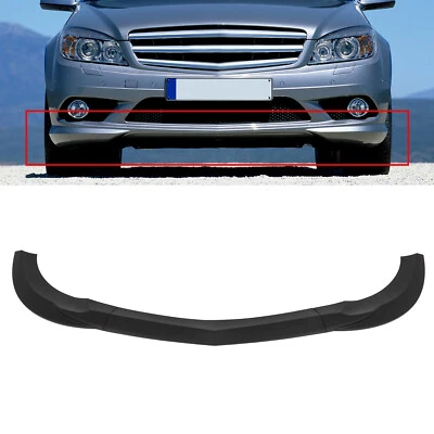 Alerón labial de parachoques delantero negro mate para Mercedes Benz W204 clase C 2008-2011 Foto 1 de 4